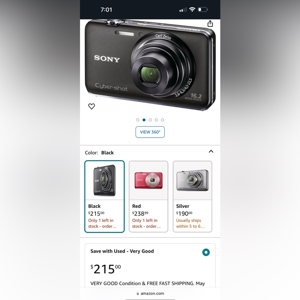 SONY Cyber-shot FULL HD 1080 8.1 MP Digital Camera